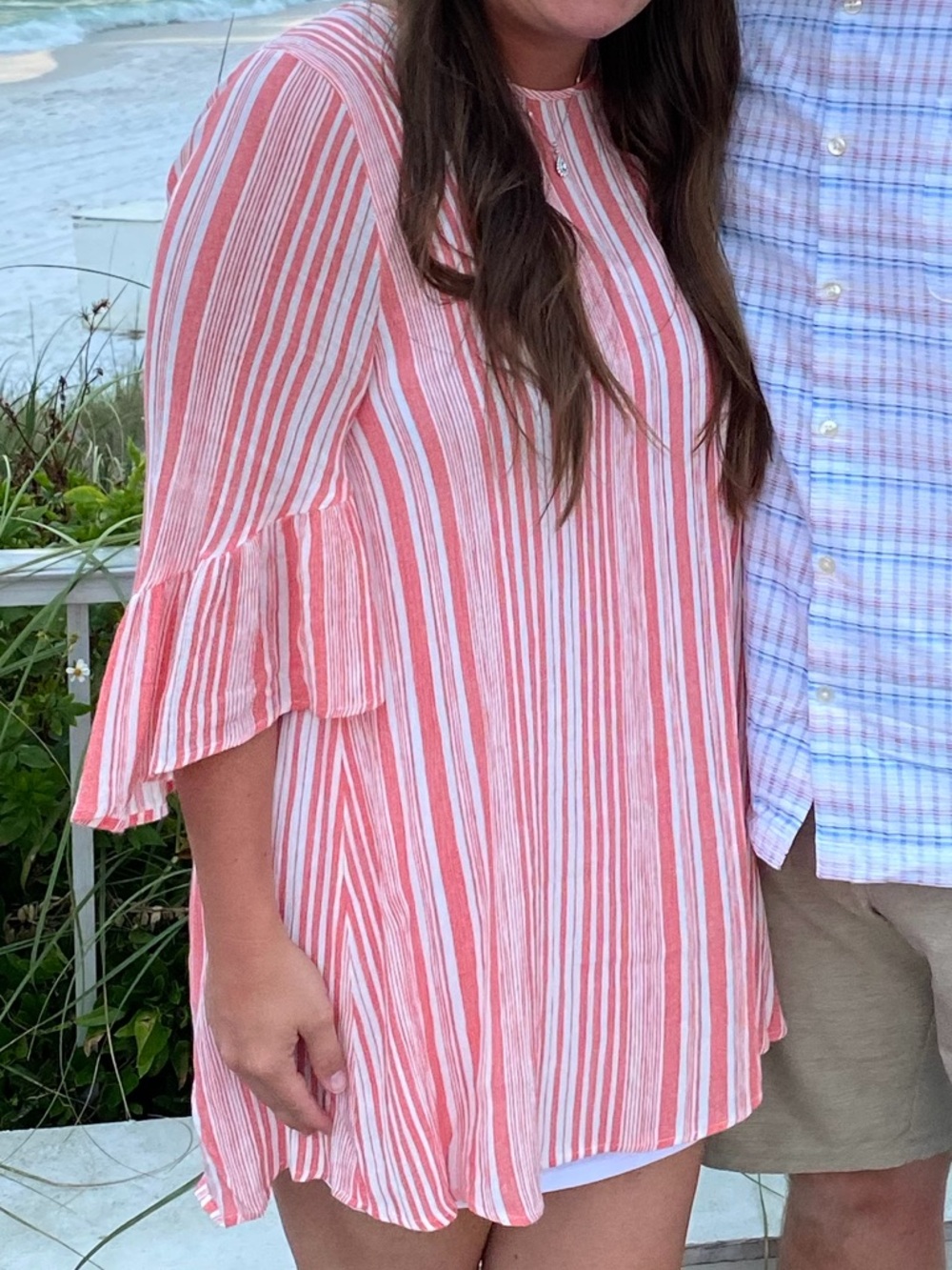 Striped Pink and White Women's Dress
